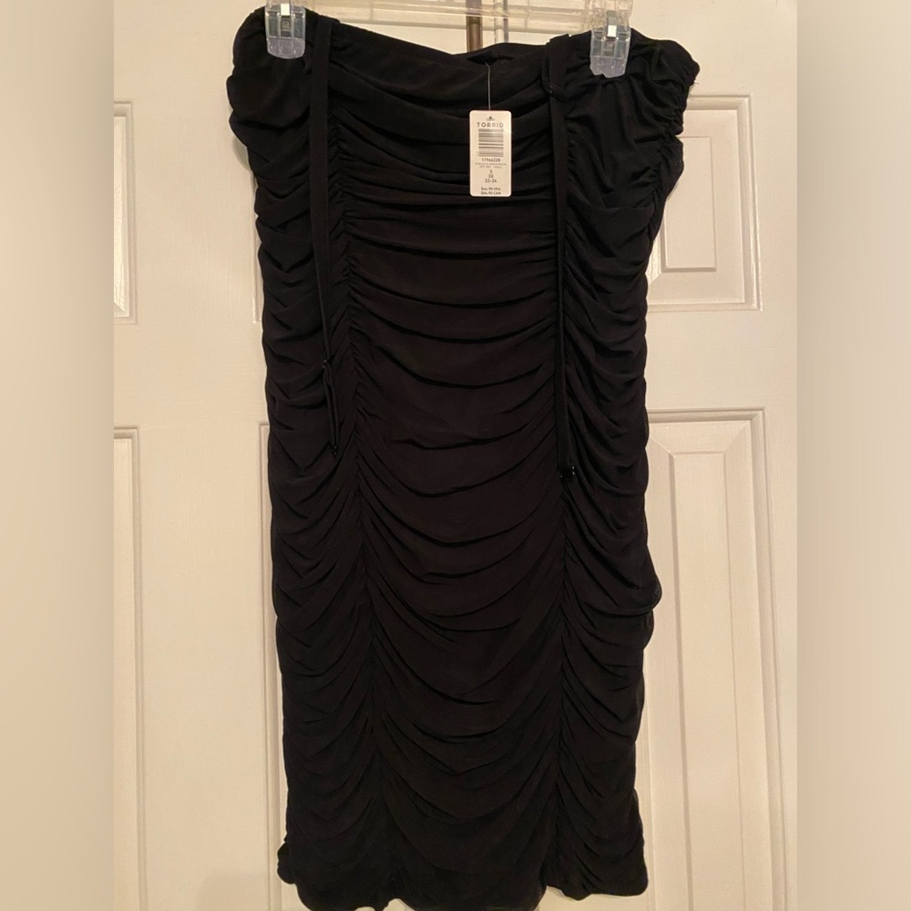 NWT Torrid Black Mesh Bodycon Dress size 3 - Picture 2 of 5